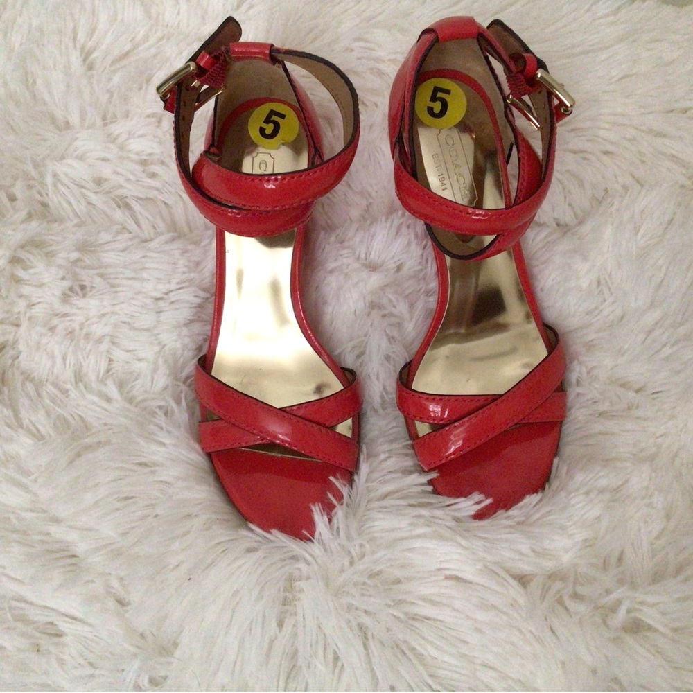 COACH Coretta Hibiscus Wedge Sandals